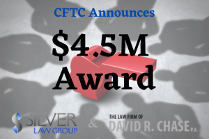 The Commodities Futures Trading Commission (CTFC) announced a whistleblower award of over $4.5 million for information and assistance that led to a successful enforcement action. The individual received an unspecified percentage of the monies collected in fines and sanctions.

In the order, the CTFC noted that the individual voluntarily submitted information first through another regulatory agency. A written referral from a Division of Enforcement led to opening an investigation. CTFC staff then requested information from the Regulator about trading activity discussed in the referral. The whistleblower's inside information proved instrumental in prompting the regulatory enforcement action, which centered on the misconduct detailed in their disclosure. They even provided the CFTC staff additional information that notified the Commission of a different violation that it was unaware of before.

The order noted that although the company’s misconduct was well known, the whistleblower was the only one who voluntarily notified CTFC of the violations. The whistleblower spoke with CTFC staff multiple times, offering “substantial” assistance, acting as a resource. Their information was detailed enough so that CTFC staff had no problem identifying the company’s misconduct and other activities.