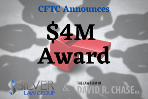 The Commodities Futures Trading Commission (CFTC) has announced an award of nearly $4 million to two whistleblowers who notified the agency of a company's misconduct.

Both individuals provided sufficient original information to lead to a successful enforcement action. Whistleblower #1 initially notified the CFTC of this misconduct and supplied key information.

The CFTC opened its investigation based on the information submitted by Whistleblower #1. Whistleblower #2 also provided additional information which included the admission that the misconduct was ongoing and continuing. While Whistleblower #2 also provided “substantial assistance,” they also “unreasonably delayed” giving information to the CFTC. This led to a reduction of the award amount, which was not disclosed.

Three additional whistleblowers were denied an award and did not seek reconsideration by the CTFC's Claims Review Staff (CRS.) Claimant #3’s information was already in the record with no original information submitted.